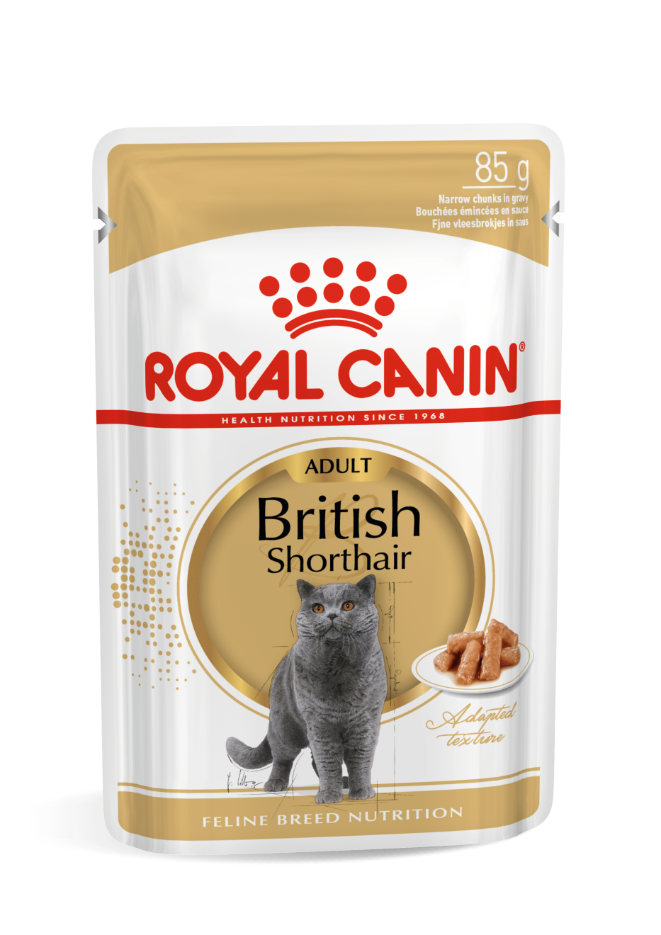 Royal Canin Feline Pouch British Shorthair Adult Chunks In Gravy [85g x 12]