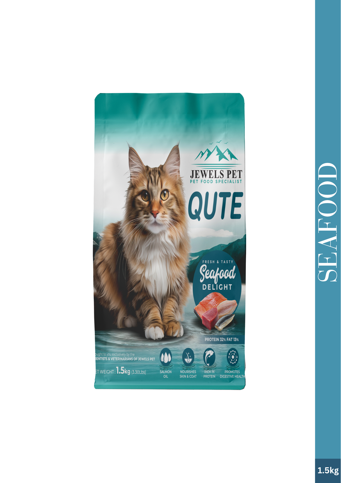 Jewels Pet Qute Cat Seafood Delight Dry Food