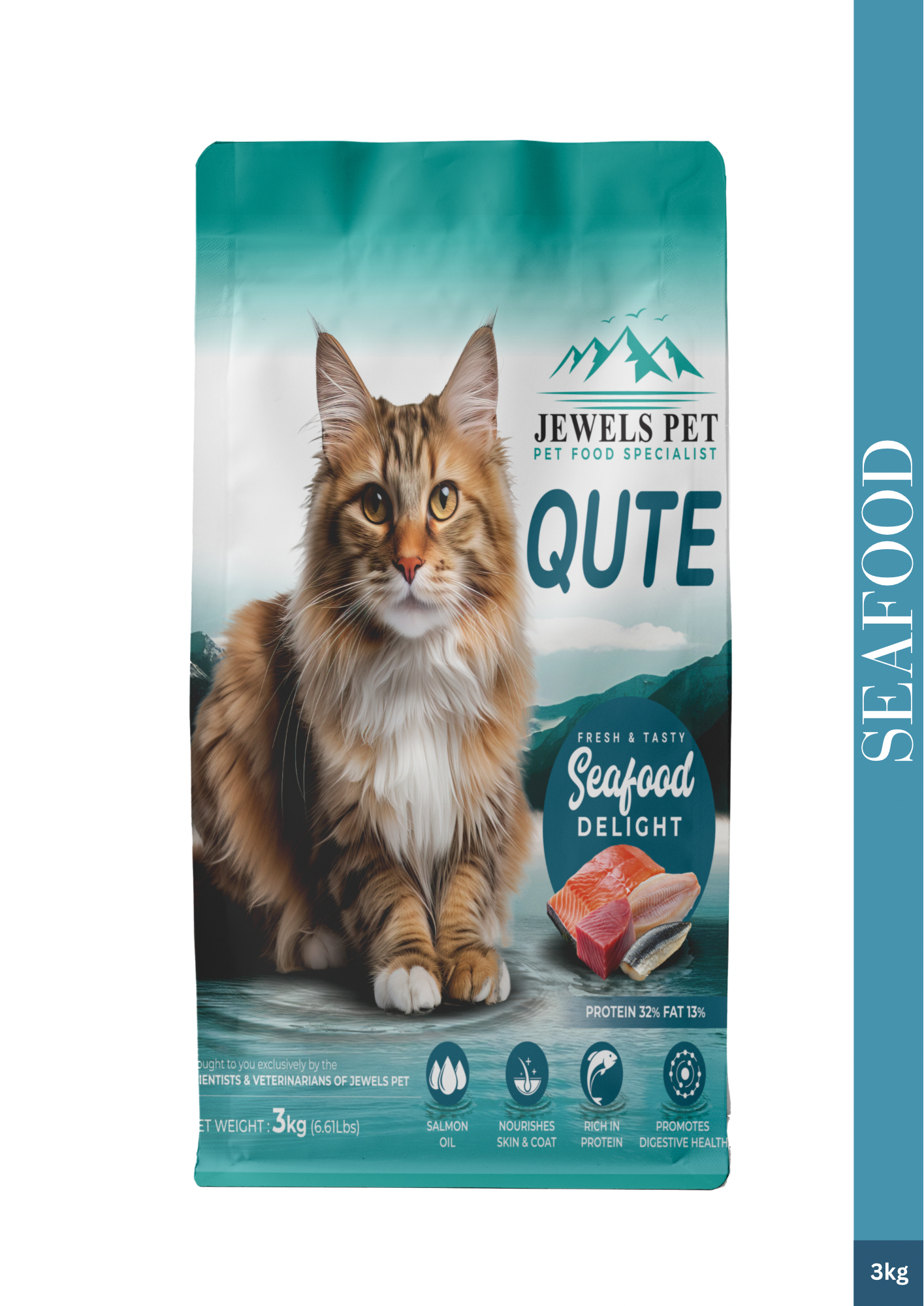 Jewels Pet Qute Cat Seafood Delight Dry Food