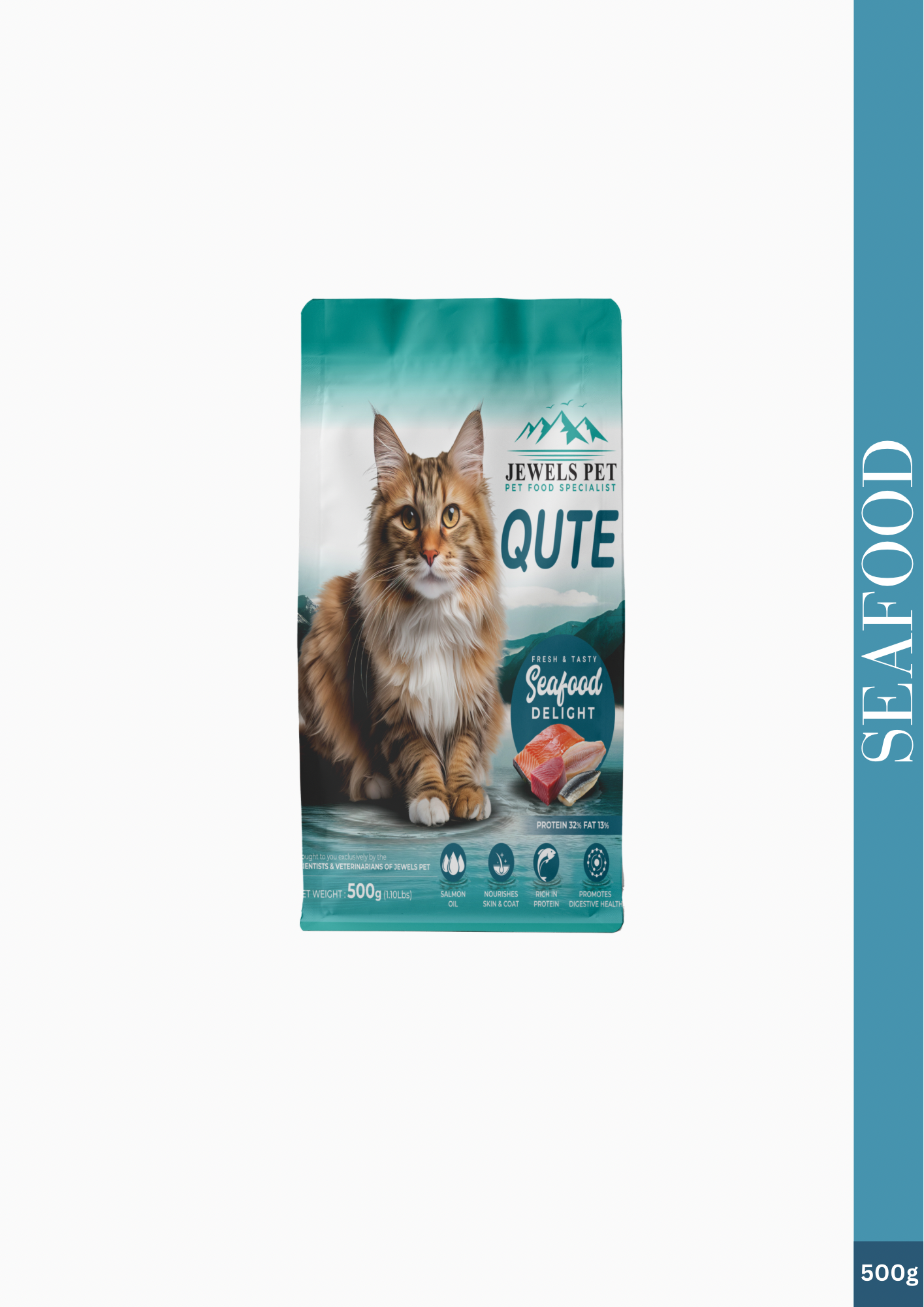 Jewels Pet Qute Cat Seafood Delight Dry Food