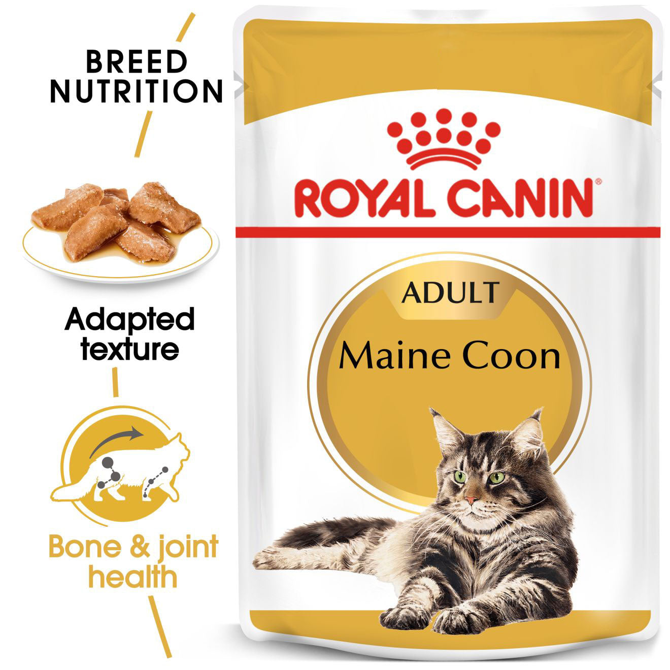Royal Canin Feline Pouch Maine Coon Adult Chunks In Gravy [85g x 12]