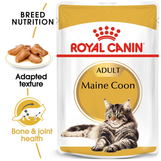 Royal Canin Feline Pouch Maine Coon Adult Chunks In Gravy [85g x 12]