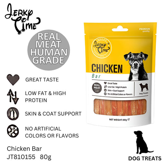 Jerky Time Dry Chicken Jerky Bar for Dogs 80g (JT810155)