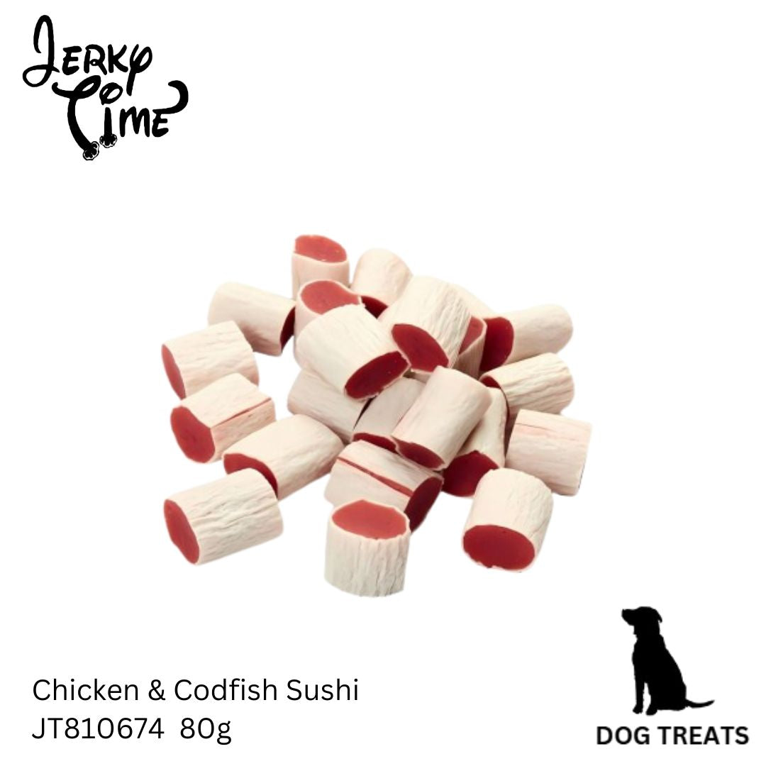 Jerky Time Chicken & Codfish Sushi for Dogs 80g (JT810674)