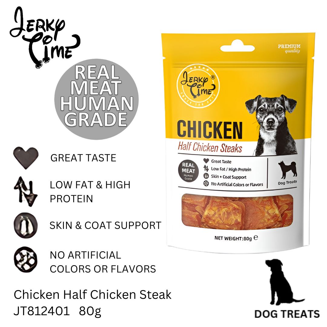 Jerky Time Dried Half Chicken Steaks for Dogs 80g (JT812401)