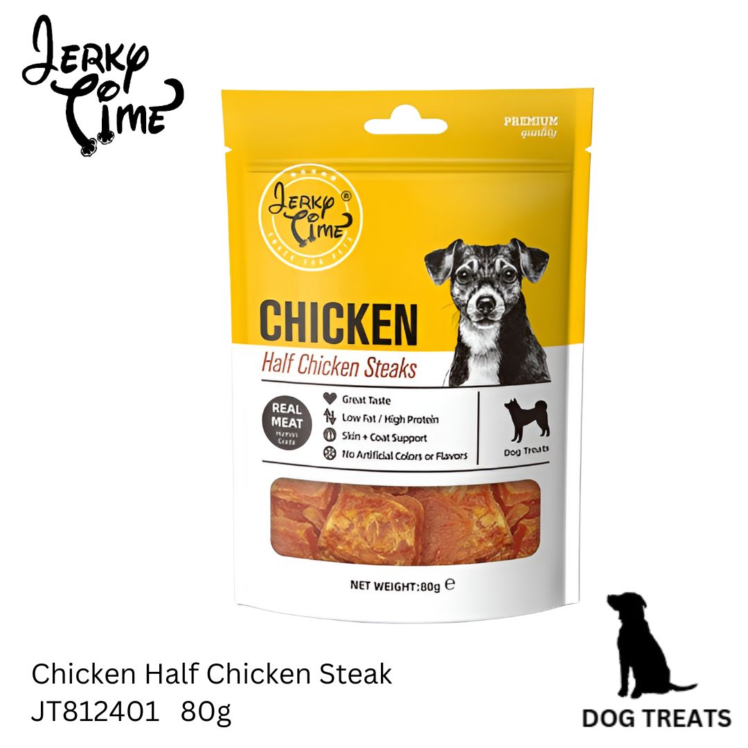 Jerky Time Dried Half Chicken Steaks for Dogs 80g (JT812401)