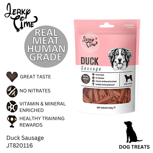 Jerky Time Dry Duck Sausage for Dogs 80g (JT820116)