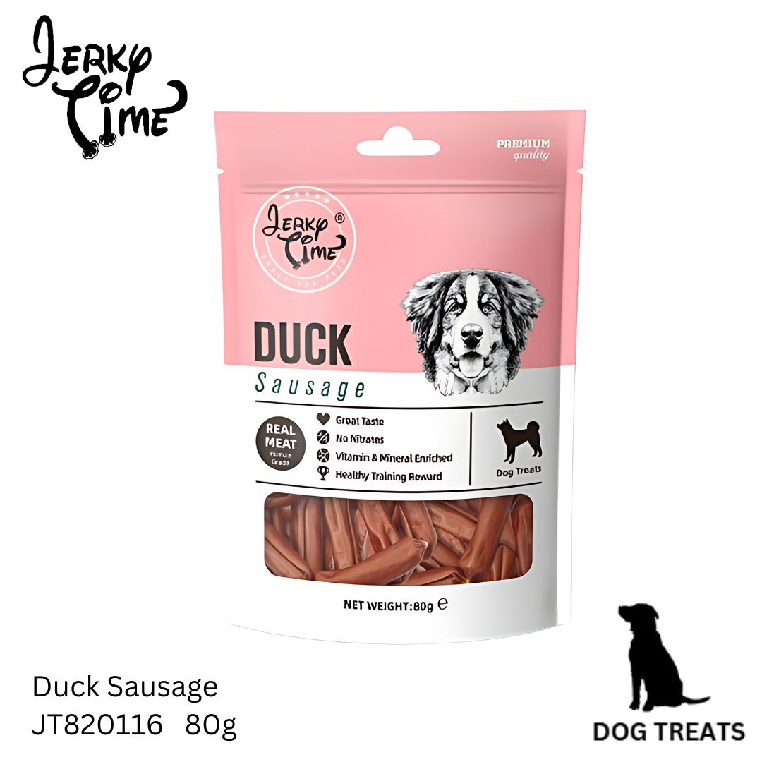 Jerky Time Dry Duck Sausage for Dogs 80g (JT820116)