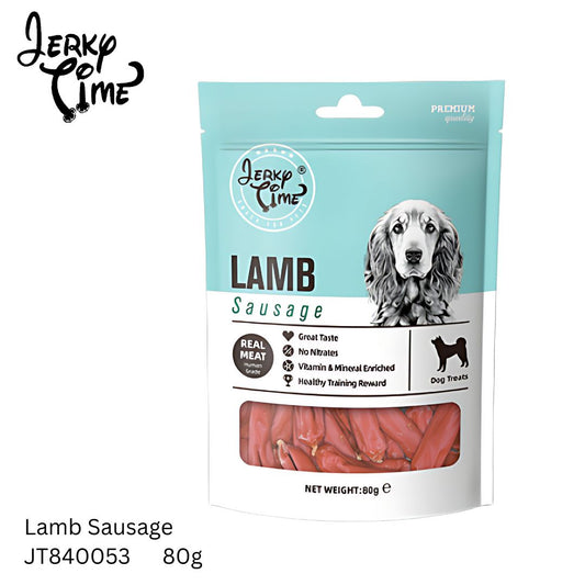 Jerky Time Dry Lamb Sausage for Dogs 80g (JT840053)
