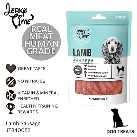 Jerky Time Dry Lamb Sausage for Dogs 80g (JT840053)