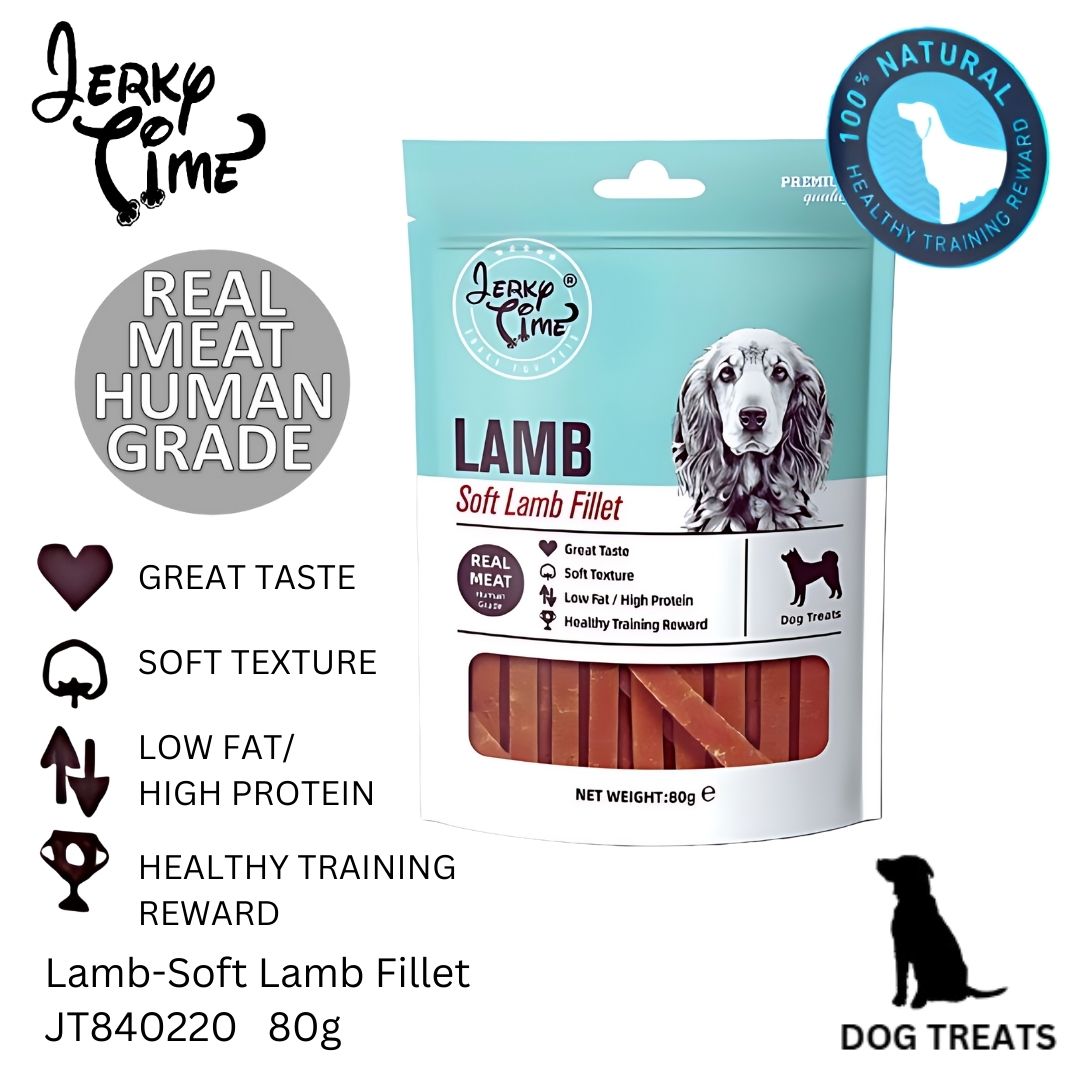 Jerky Time Soft Lamb Fillet for Dogs 80g (JT840220)