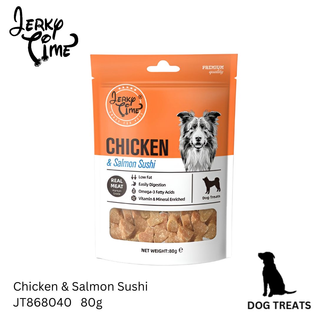 Jerky Time Chicken & Salmon Sushi for Dogs 80g (JT868040)
