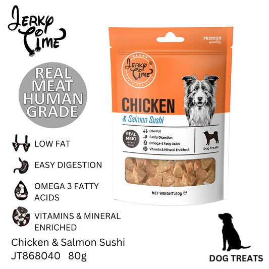 Jerky Time Chicken & Salmon Sushi for Dogs 80g (JT868040)