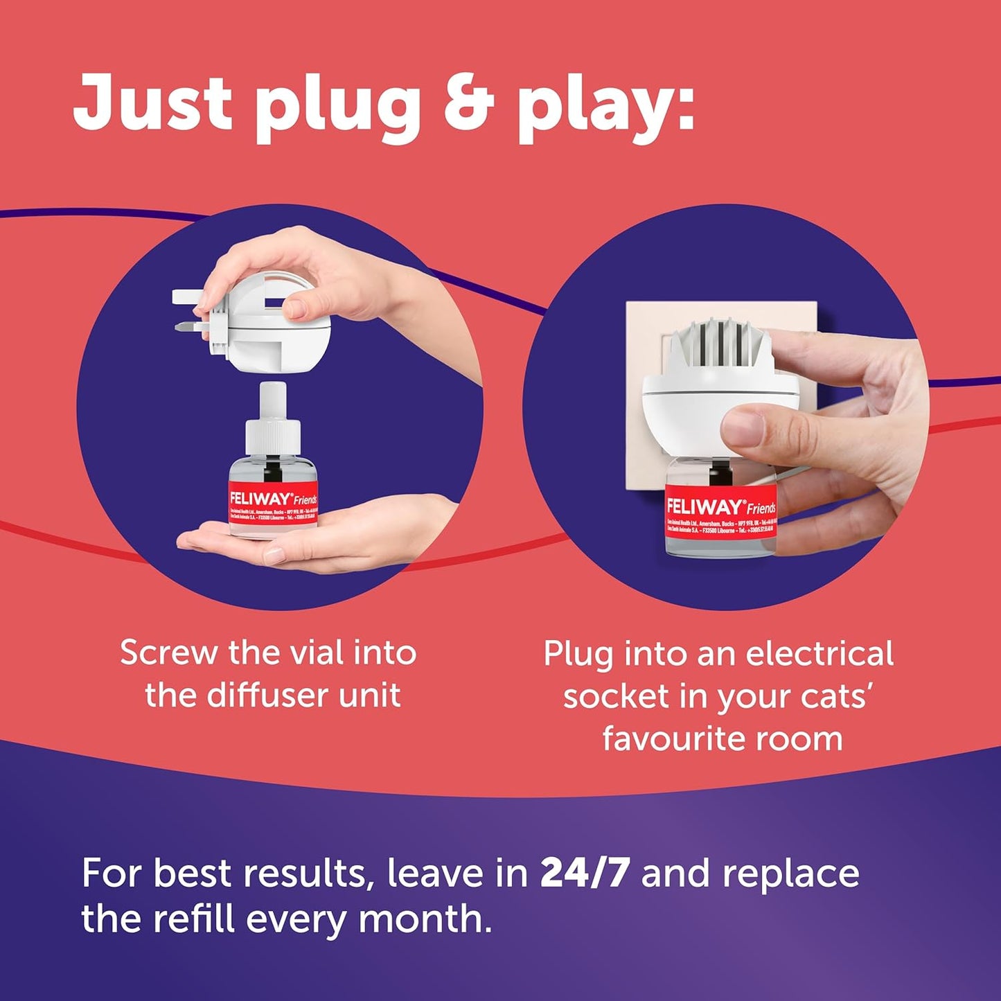 Feliway Friends Plug In Diffuser Starter Kit 48 ml