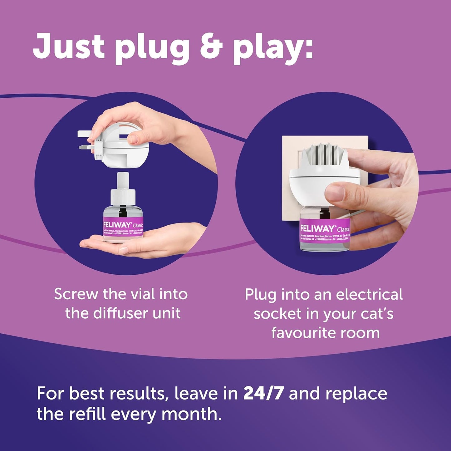 Feliway Classic Plug In Diffuser Starter Kit 48 ml