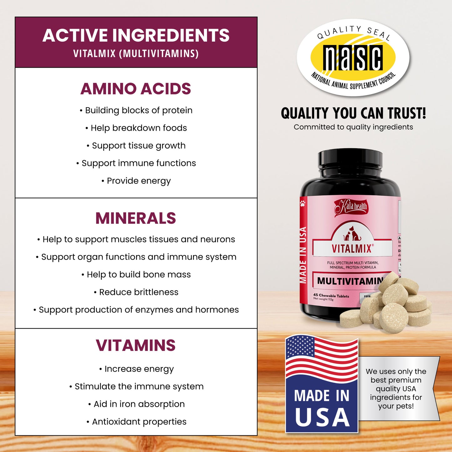 Kala Health Vitalmix 3 Sizes