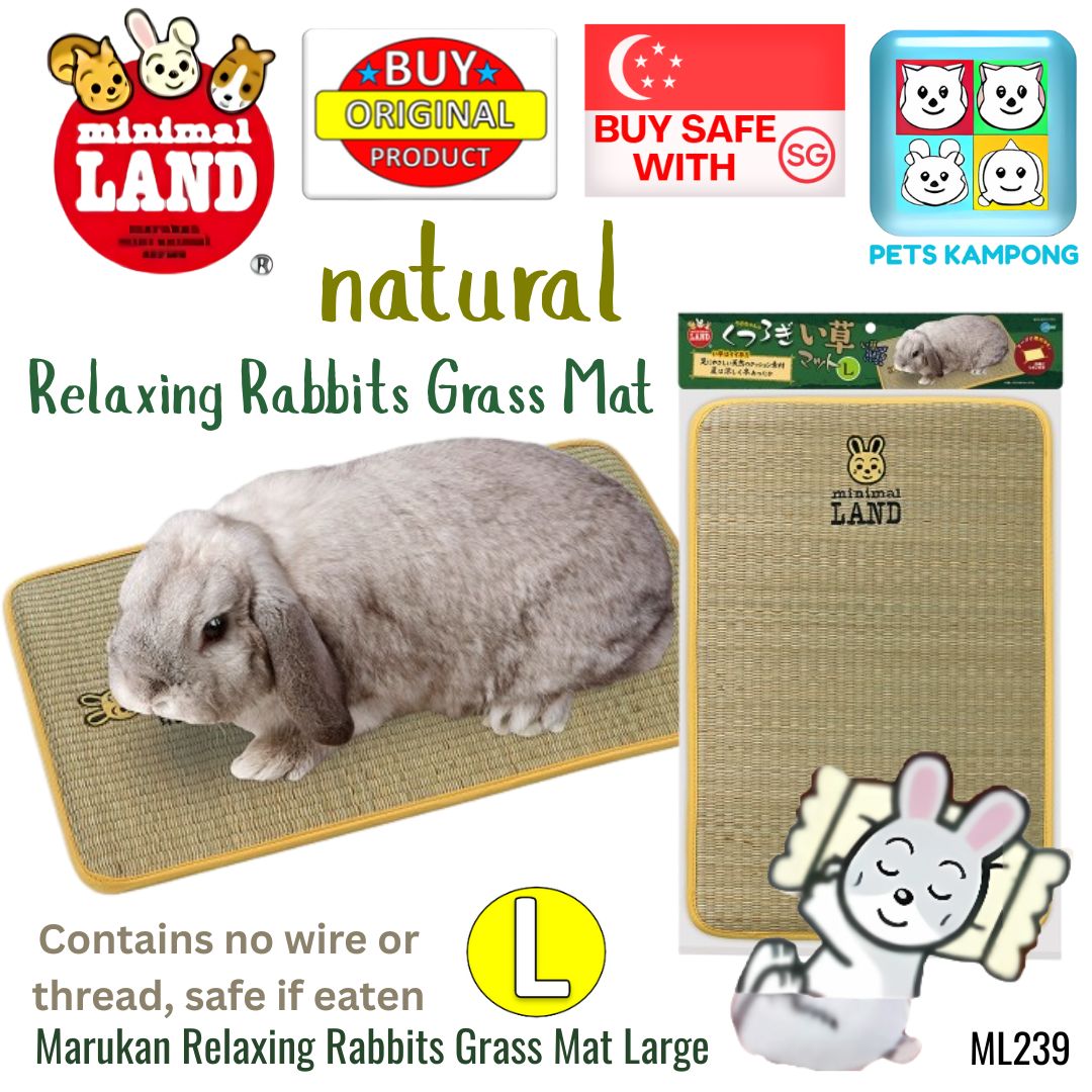 Marukan Relaxing Rabbits Grass Mat Large (ML239)