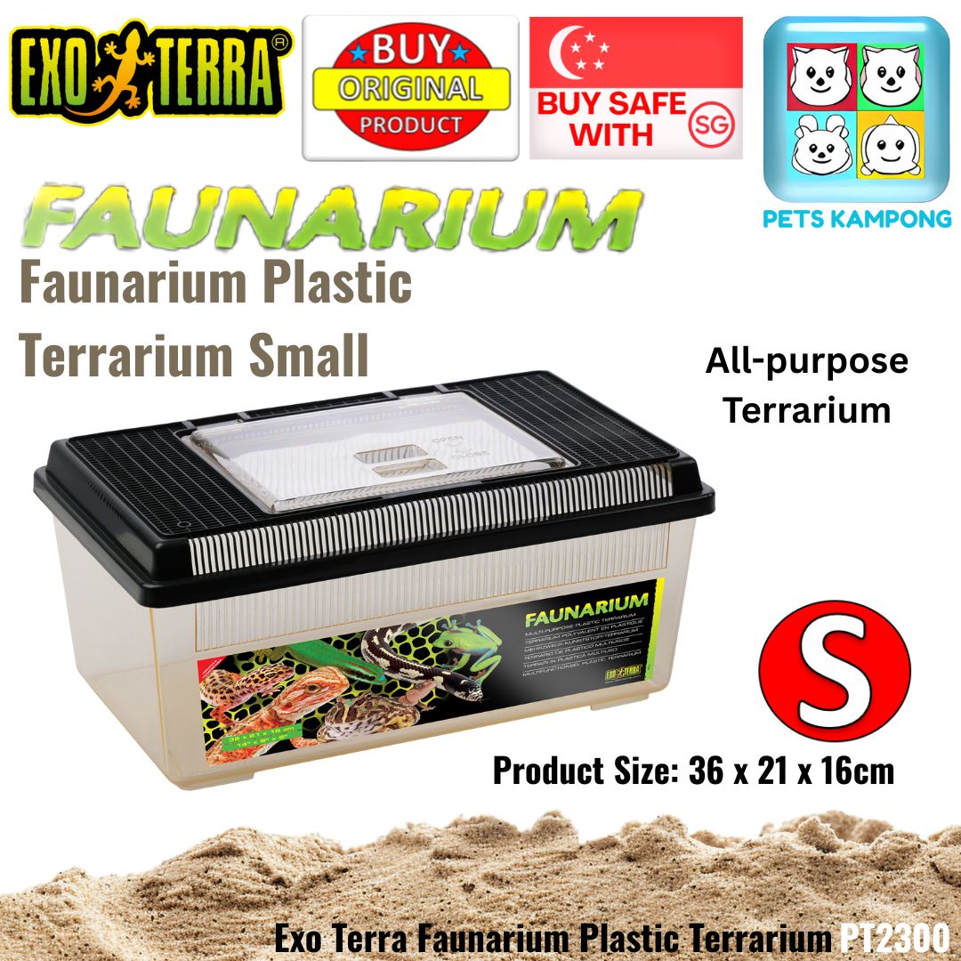 Exo Terra Faunarium Plastic Terrarium, Small (PT2300)