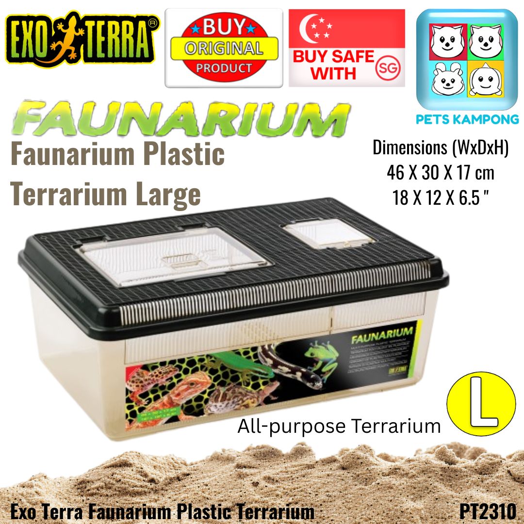 Exo Terra Faunarium Plastic Terrarium, Large (PT2310)