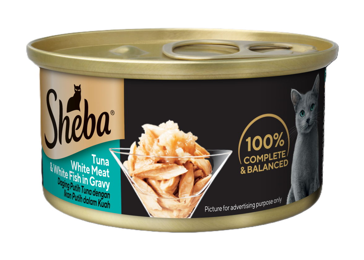 Sheba Tuna White Meat and White Fish in Gravy [85g x 24]