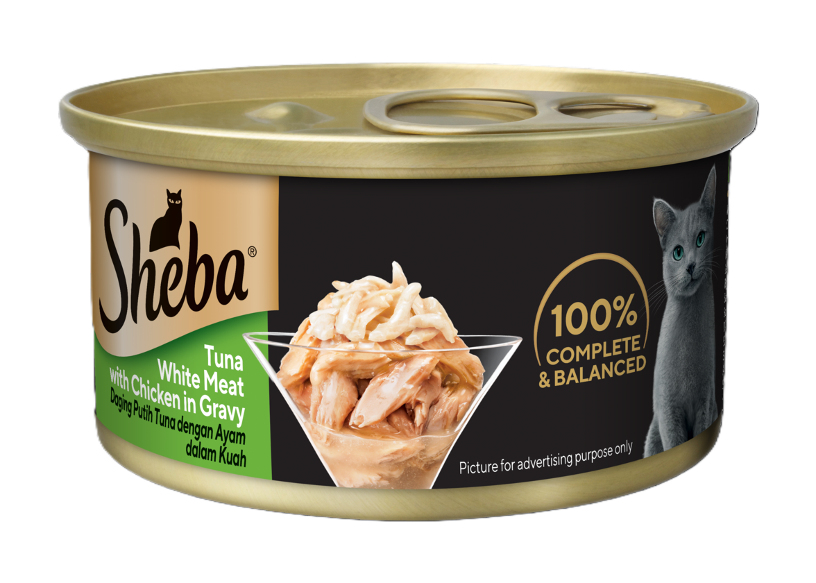 Sheba Tuna White Meat with Chicken in Gravy [85g x 24]
