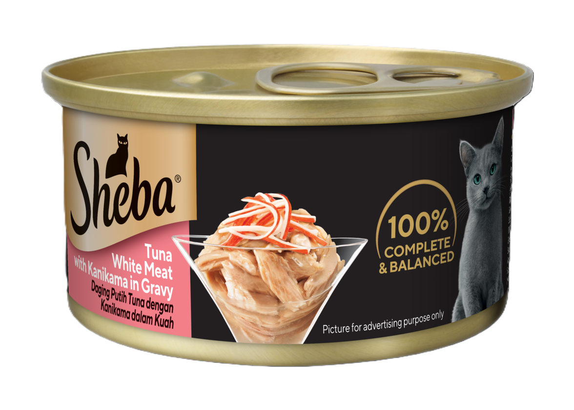 Sheba Tuna White Meat with Kanikama (Crab) in Gravy [85g x 24]