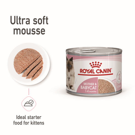 Royal Canin Mother & Babycat Canned Food 195g (Stage 2)