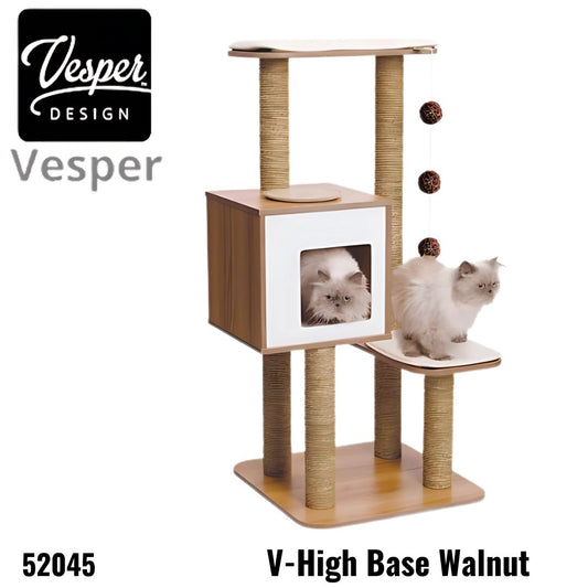 Catit Vesper Cat Furniture V-High Base, Walnut (52045) NEW