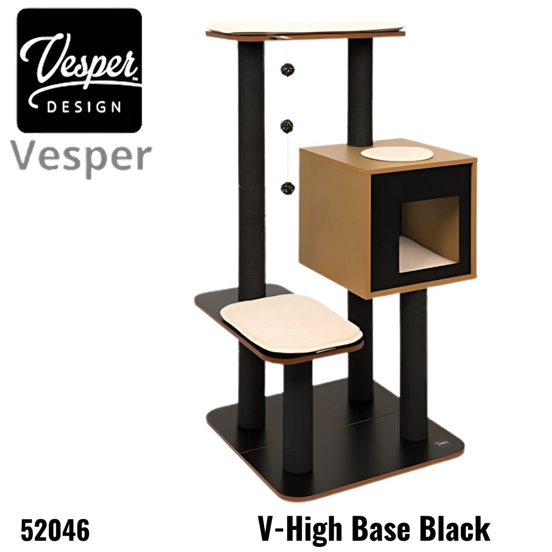 Catit Vesper Cat Furniture V-High Base, Black (52046) NEW