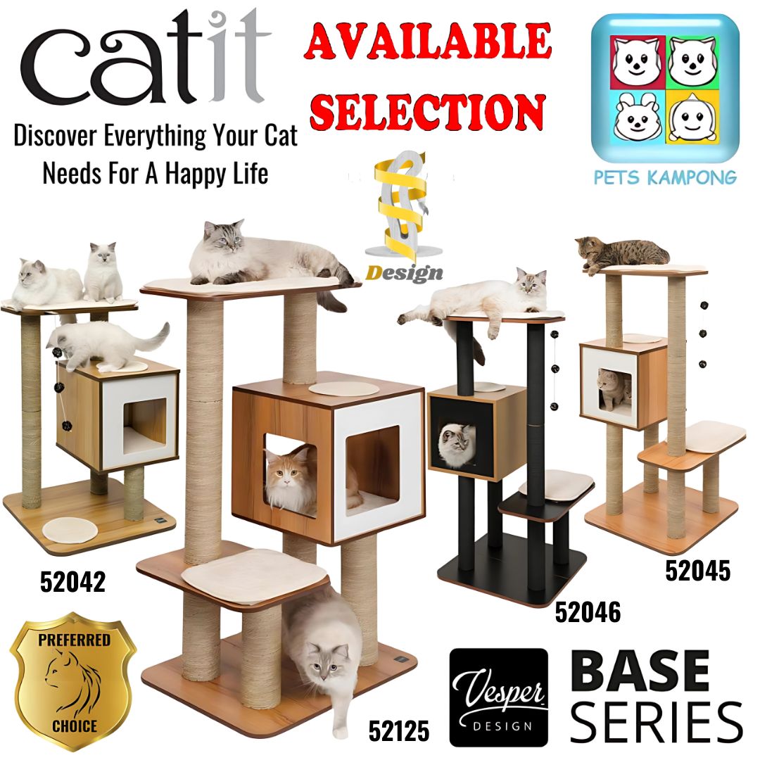 Catit Vesper Cat Furniture V-High Base Giant, Walnut (52125) NEW