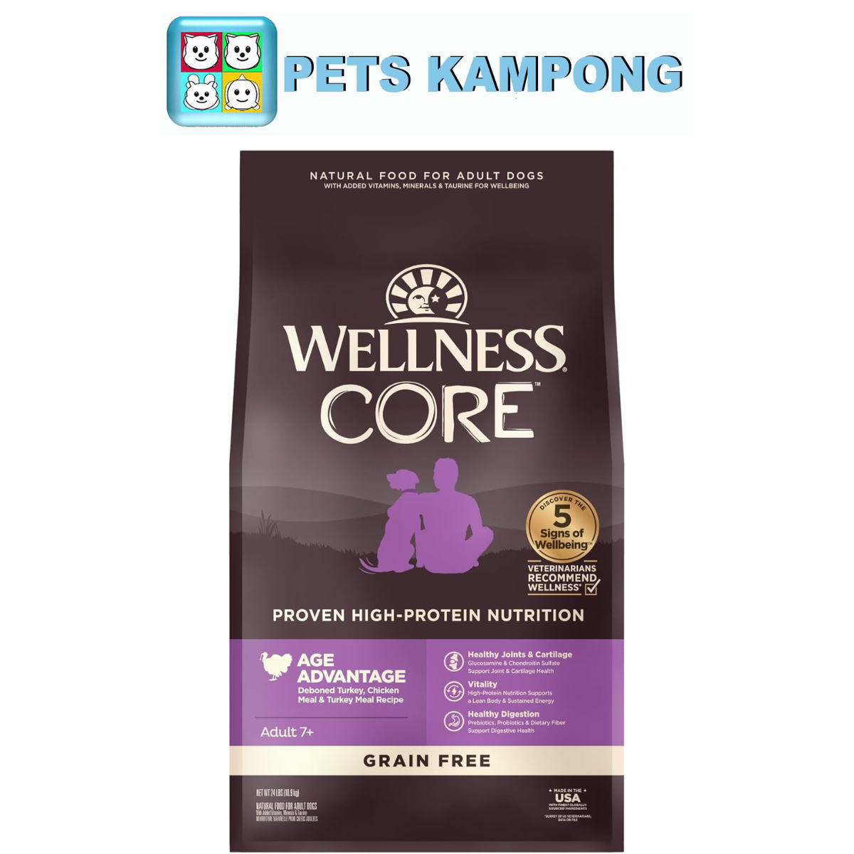 Wellness Core Grain Free Senior - Available in 4lbs, 12lbs & 24lbs