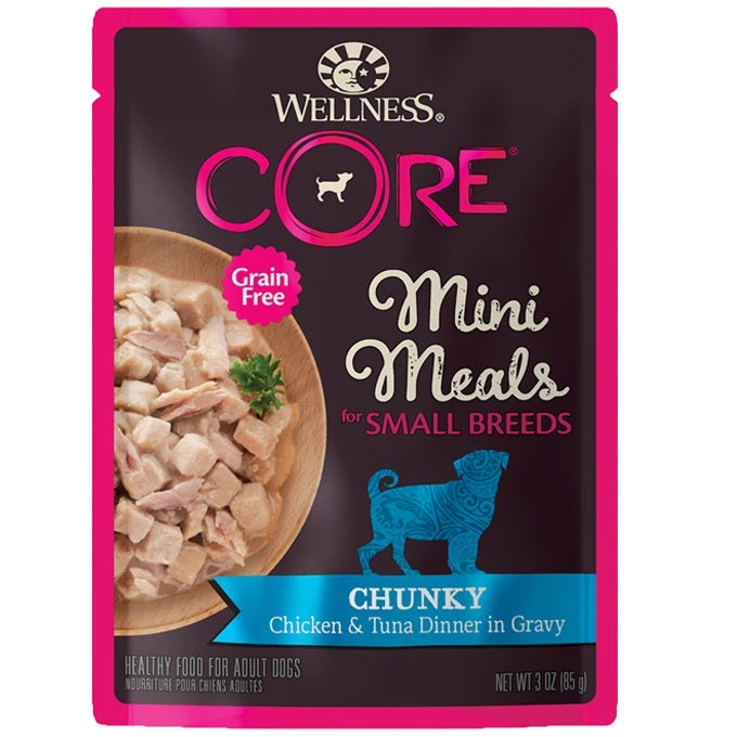 Wellness CORE Small Breed Mini Meals - Chunky Chicken & Tuna [3oz x 12]