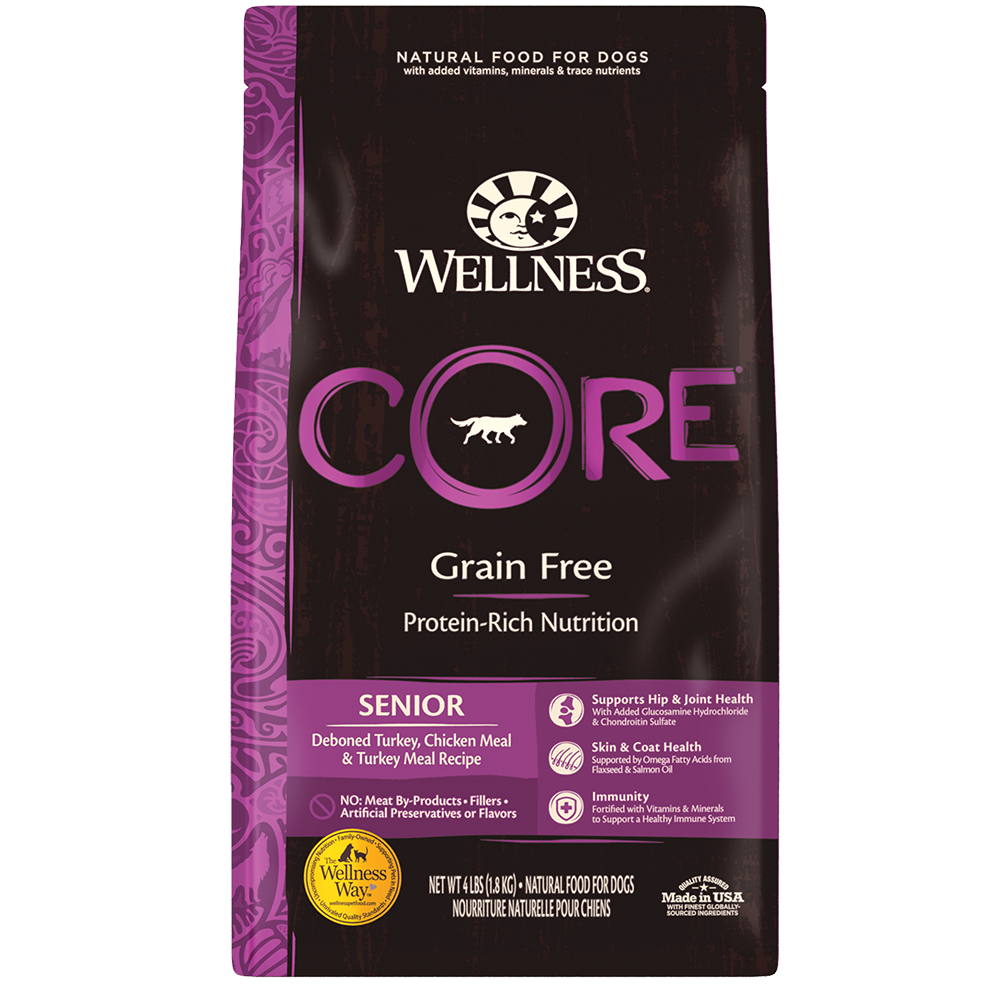 Wellness Core Grain Free Senior - Available in 4lbs, 12lbs & 24lbs