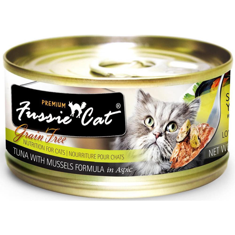 Fussie Cat Canned Premium Tuna With Mussels In Aspic [80g X 24cans]