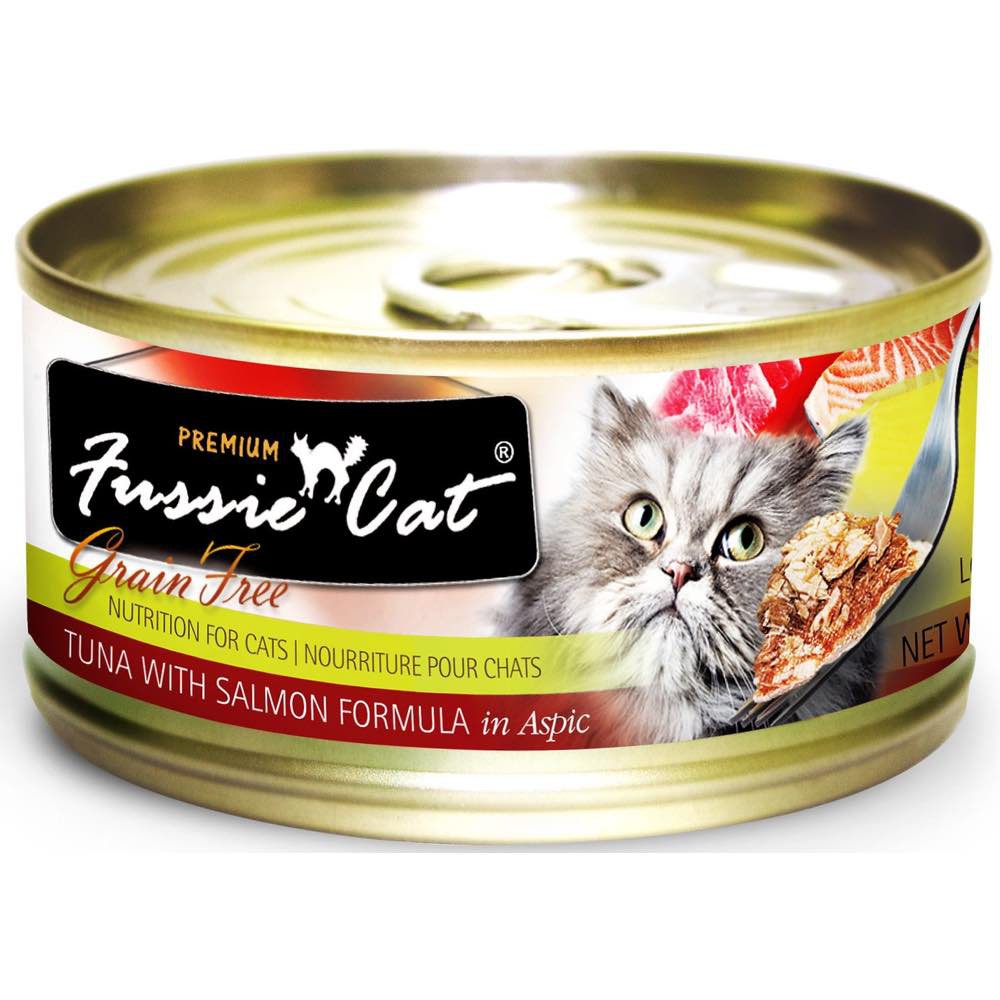 Fussie Cat Canned Premium Tuna With Salmon In Aspic [80g X 24cans]