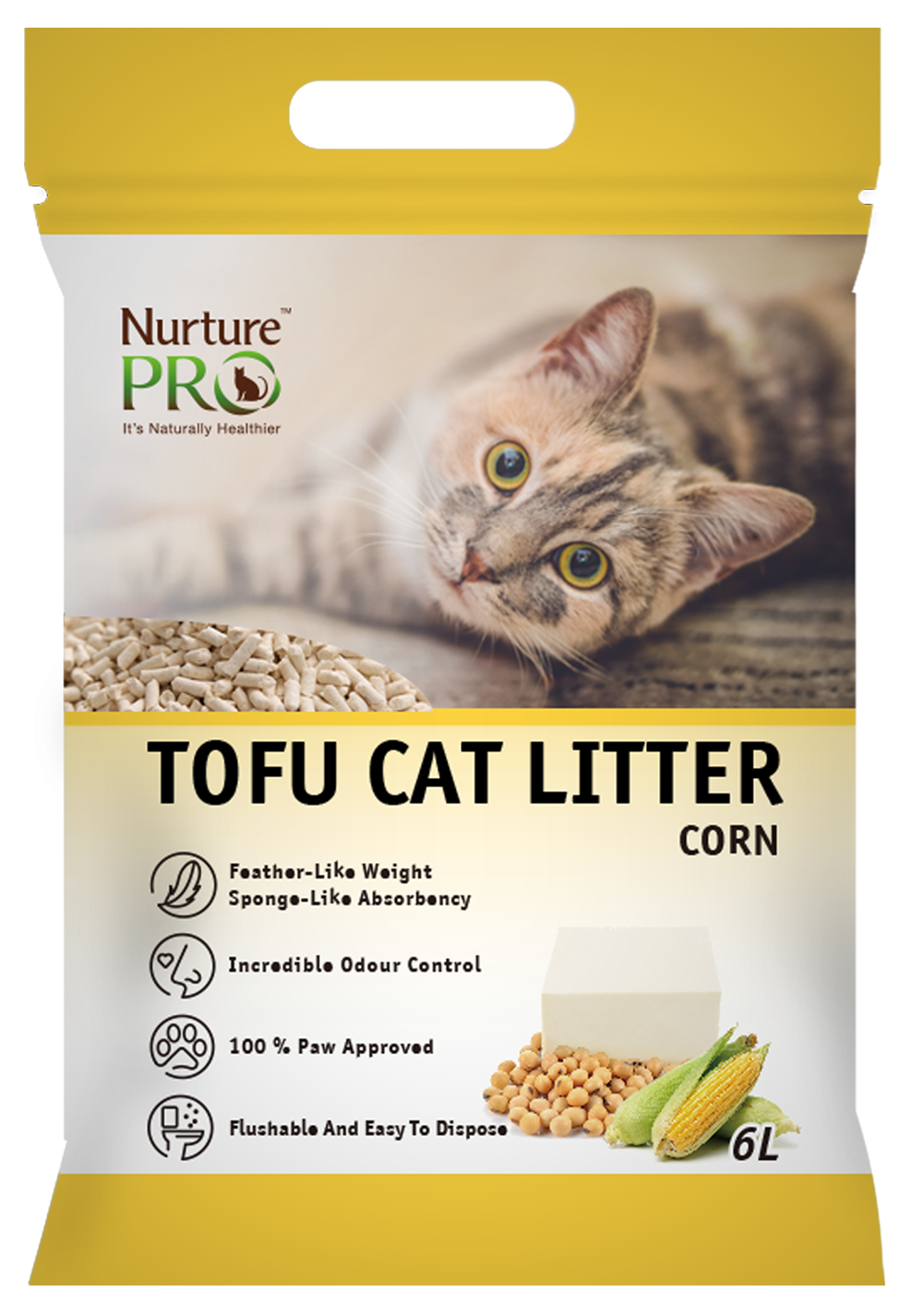 Nurture Pro Cat Tofu Litter Corn 6 L
