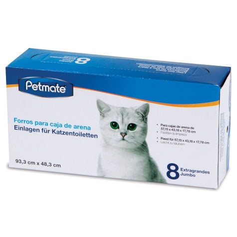 Petmate Cat Litter Box Liner 8 Jumbo