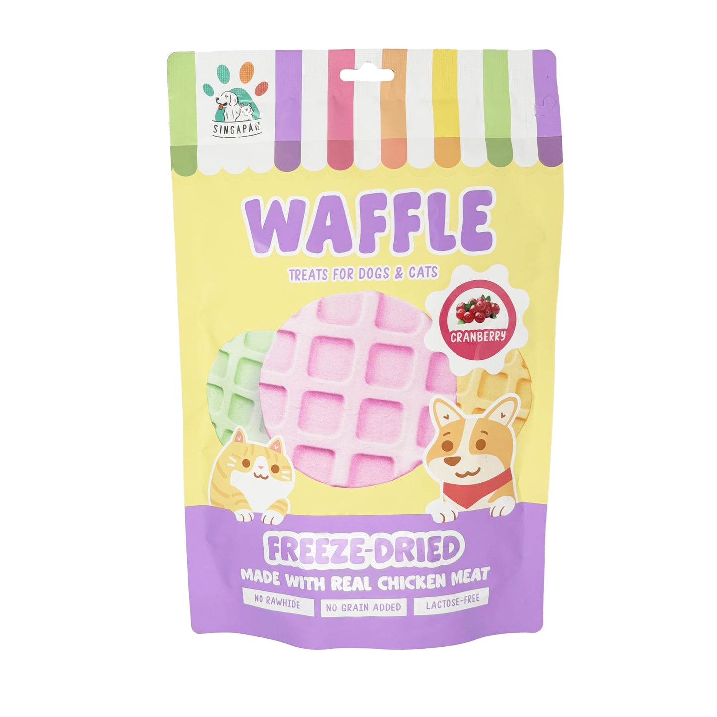 Singapaw Dogs & Cats Treats Freeze-Dried Waffle