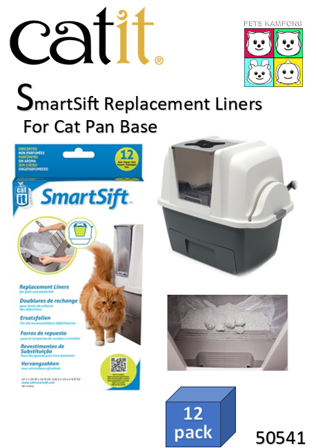 Catit 50541 SmartSift Replacement Liners - 12 pack For Cat Pan Base