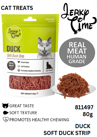 Jerky Time Soft Duck Strips for Cat 80g (JT811497)