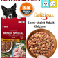 Sunrise Minch Special Semi-Moist Adult Dog Food with Chicken & Cheese 1.2kg (919398)