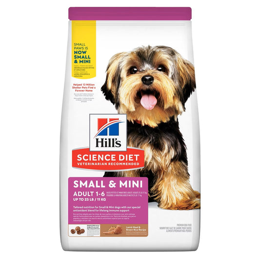 Science Diet Canine Small & Mini Adult Lamb Meal & Brown Rice Recipe 4.5lbs