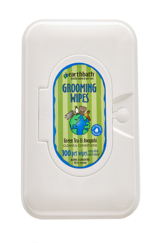 Earthbath Wipes Green Tea Leaf - 100 pieces